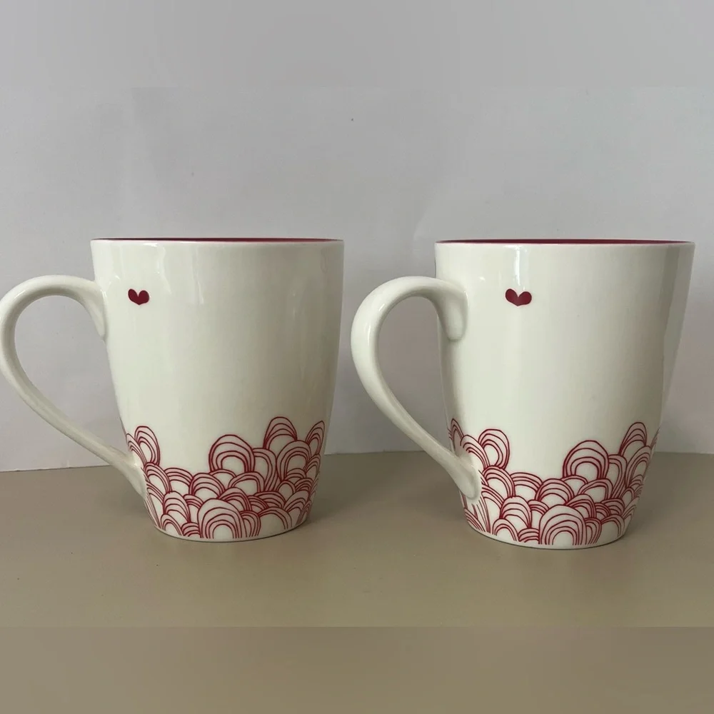 Starbucks Valentine's Hearts Coffee Mugs